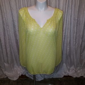 NWT - Sheer Polka Dot Top